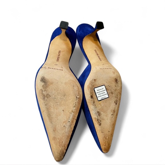 Manolo Blahnik Blue Heels - Picture 4 of 5